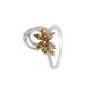 Natural Multicolored Diamond Ring in 18K White Gold