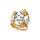 Diamond Cluster Flower Ring in 18K White &Yellow & Rose Gold