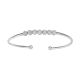 Seven Flowers Diamond Open Bangle in 18K White Gold