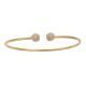 Diamond Open Circle Bangle in 18K Yellow Gold