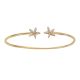 Open Flower Bangle in 18K Yellow Gold