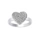 Heart Shape Diamond Ring in 18K White Gold