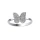 Butterly Diamond Ring in 18K White Gold