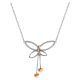 Flying Butterfly Diamond Necklace in 18k White Gold & Rose Gold