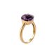 Natural Amethyst Gemstone Ring on 18K Yellow Gold