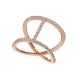 Diamond Fashion Wide Ring in 18K Rose Gold